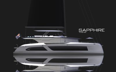 Introducing the Sapphire Series – a revolutionary line of yachts that sets a new standard for luxury, volume and performance!